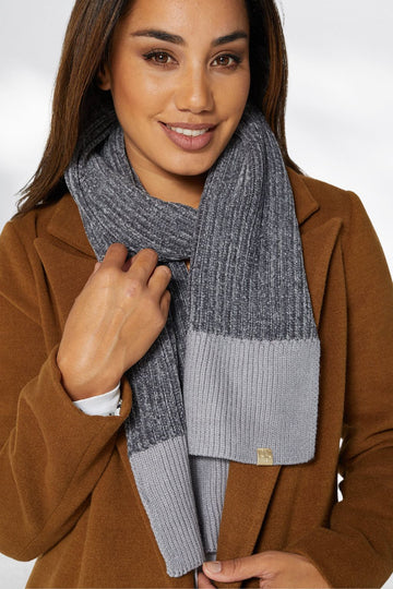 Stella and Gemma Chenille Scarf Grey From BoxHill