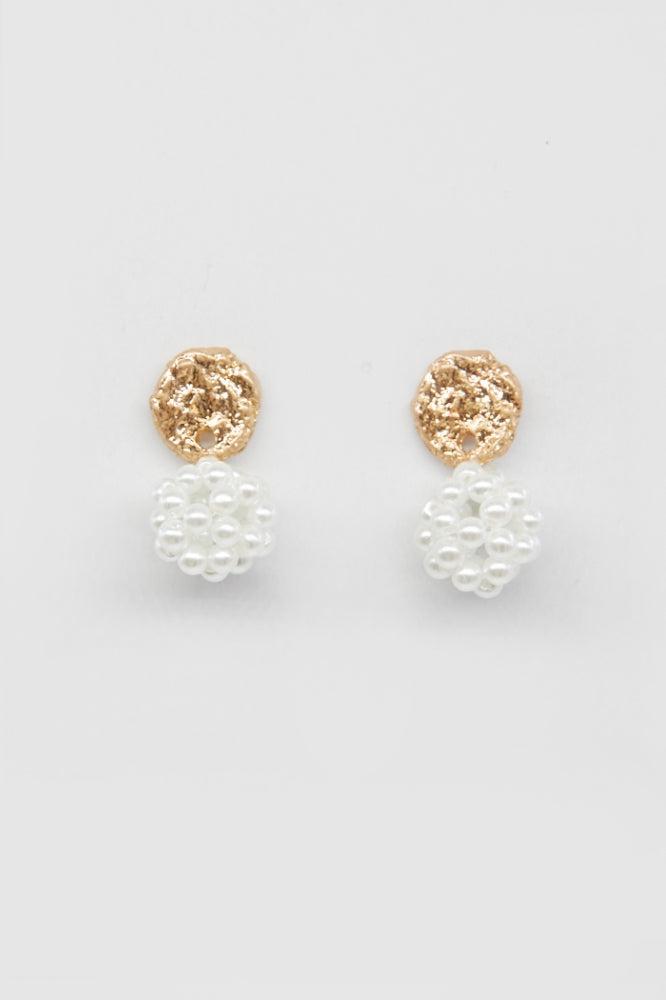 Stella and Gemma Cluster Earrings Pearl One Size Pearl From BoxHill