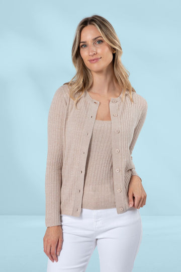 Stella and Gemma Daphne Cardigan Neutral From BoxHill