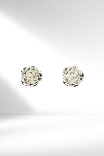 Stella and Gemma Flower Stud Earrings Silver From BoxHill