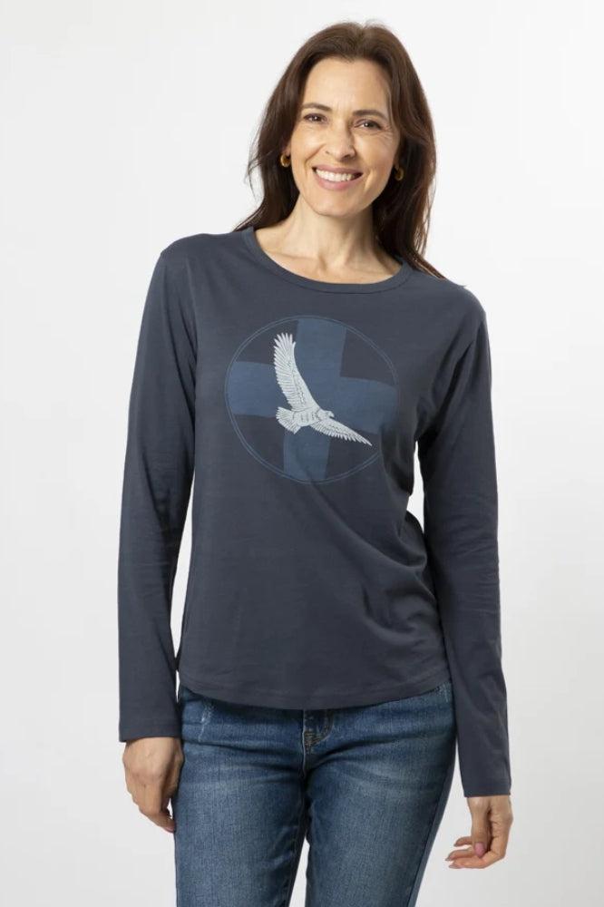 Stella and Gemma Fly High Long Sleeve T-Shirt Indigo From BoxHill