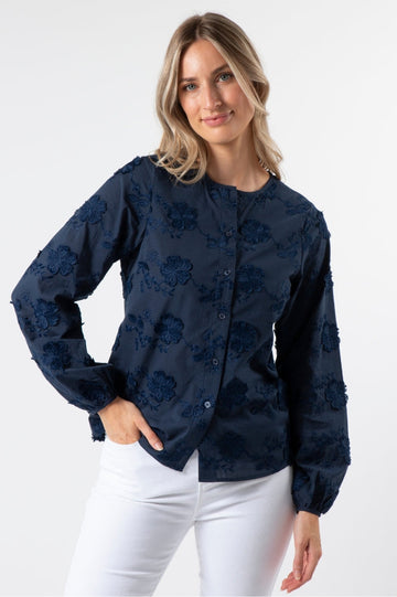 Stella and Gemma Frida Blouse Navy From BoxHill