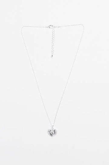 Stella and Gemma Heart And Crown Sunshine Necklace Silver From BoxHill