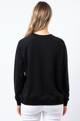 Stella and Gemma Neon Houndstooth Classic Sweater Black From BoxHill