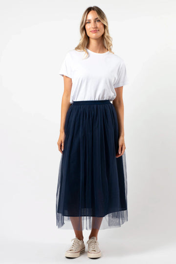 Stella and Gemma Tully Skirt Navy From BoxHill