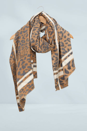 Stella and Gemma Winter Safari Scarf Camel From BoxHill