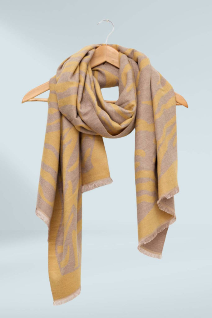 Stella and Gemma Zebra Scarf Canary From BoxHill