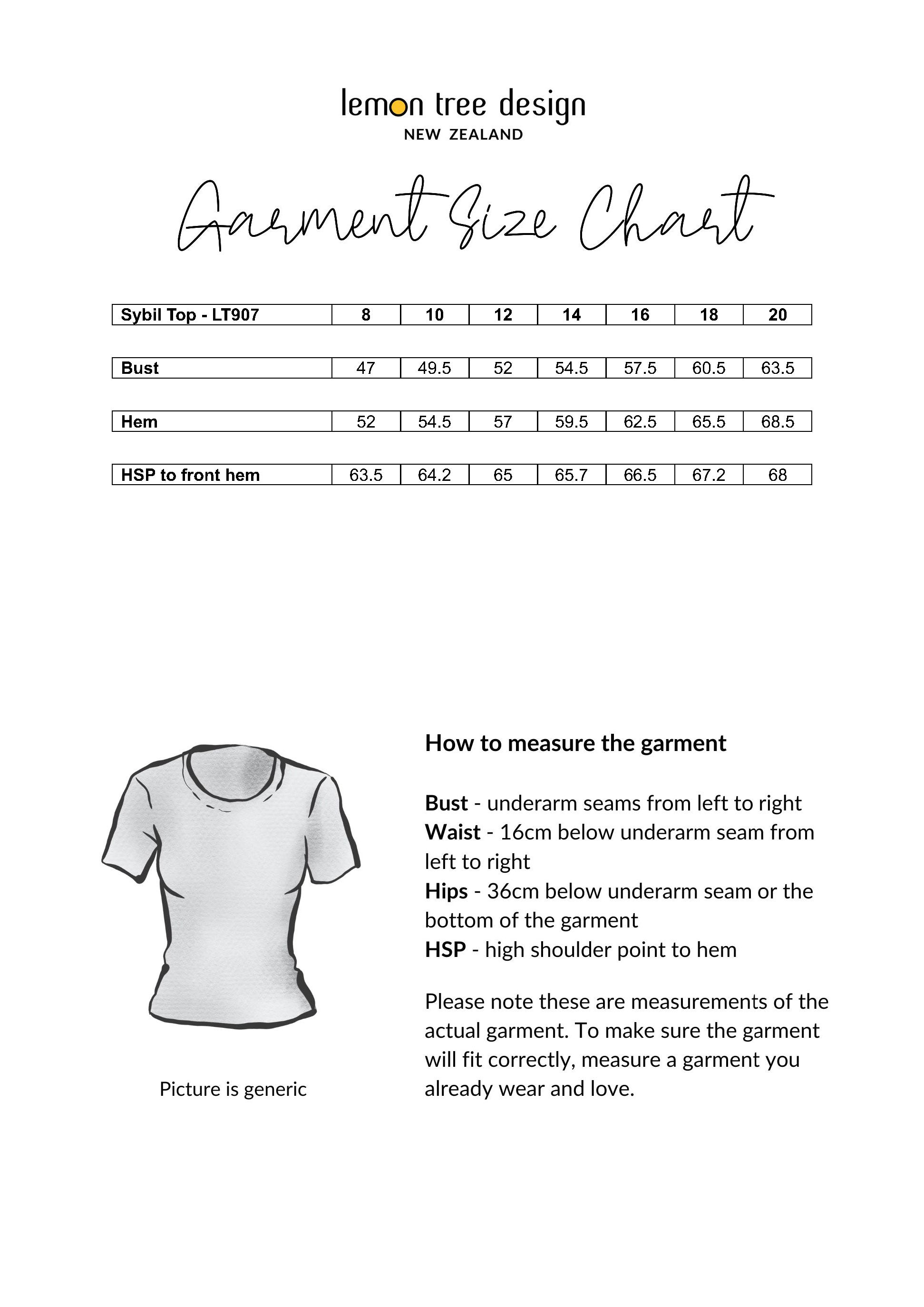 Size Chart for