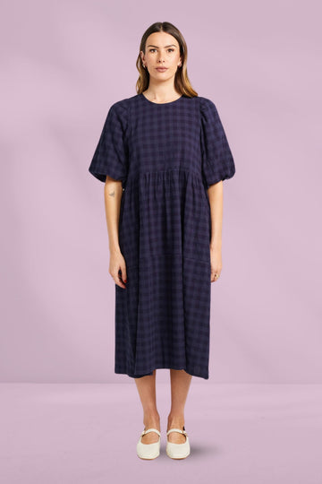 Thing Thing Lucinda Dress Navy Check From BoxHill