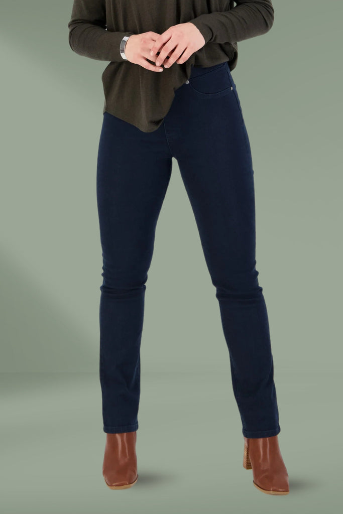 Vassalli Slim Leg Pull On Denim Indigo From BoxHill