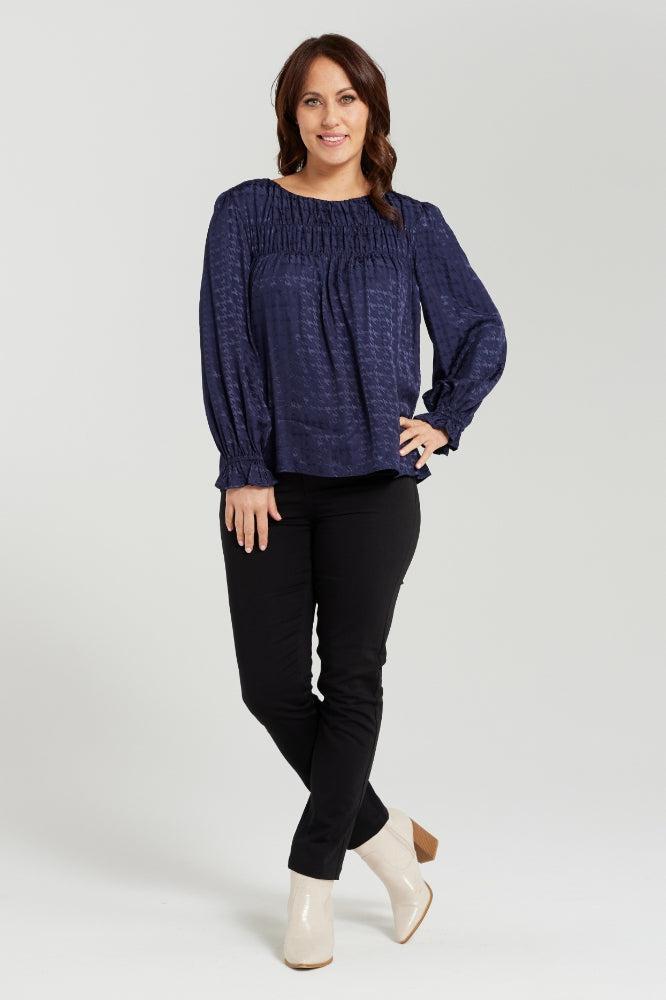 Zafina Alina Top Navy From BoxHill