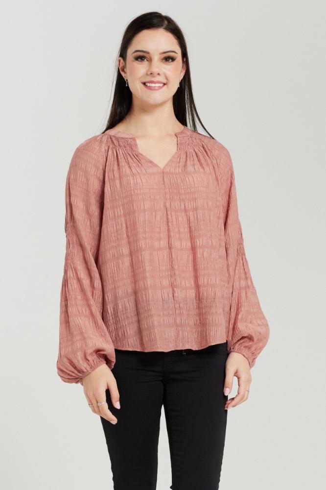 Zafina Belinda Top Dusty Pink From BoxHill