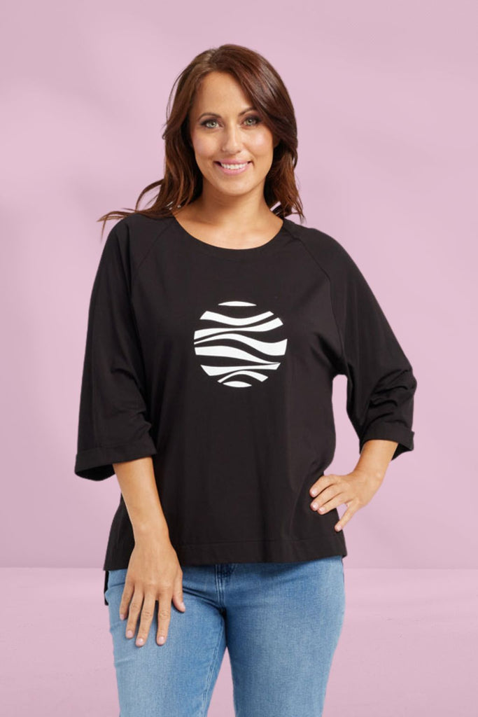 Zafina Claudia T Shirt Black From BoxHill