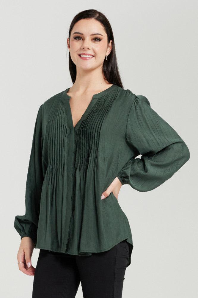 Zafina Giselle Top Dark Green From BoxHill