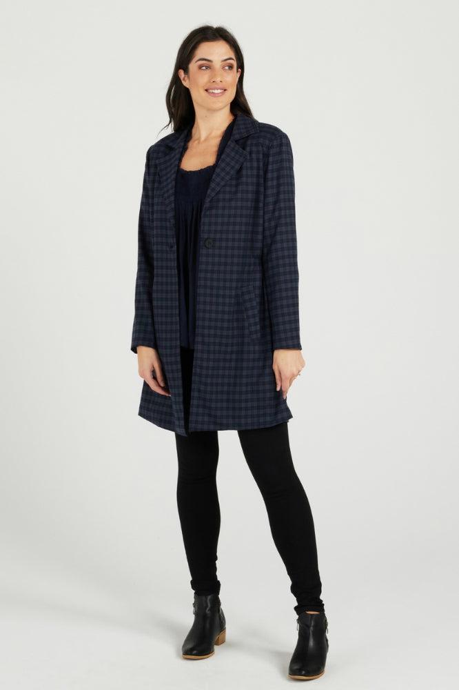 Zafina Ivana Jacket Grey Check From BoxHill