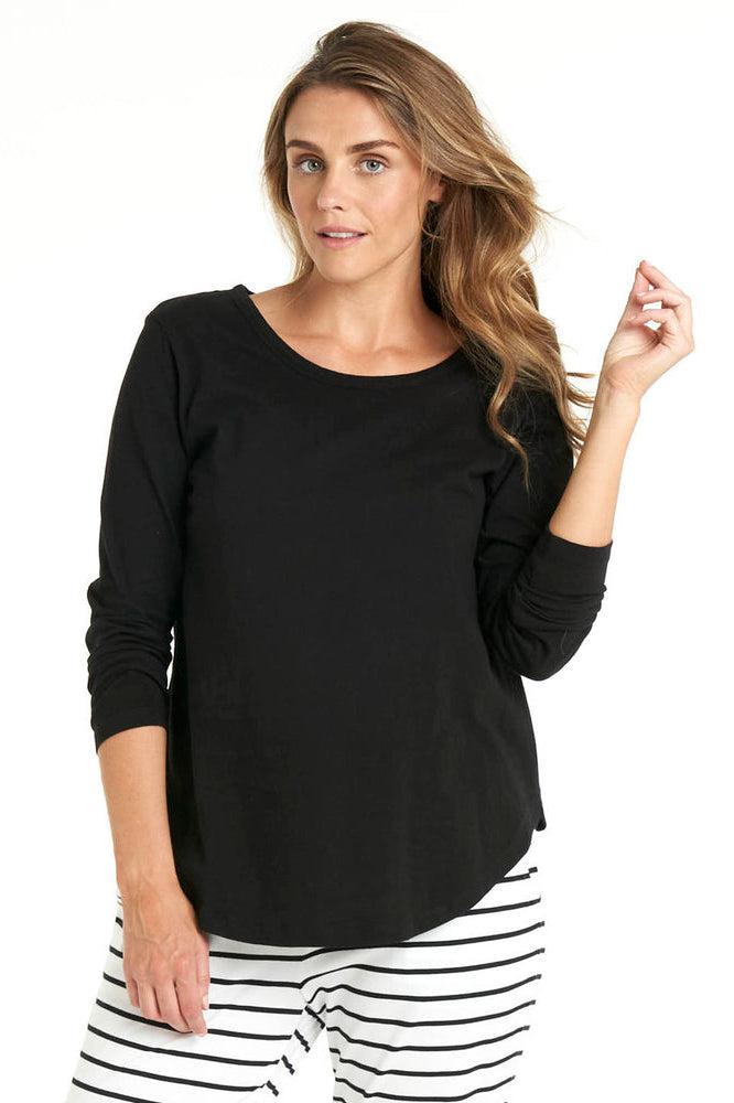 Betty Basics Megan Long Sleeve Top Black From BoxHill