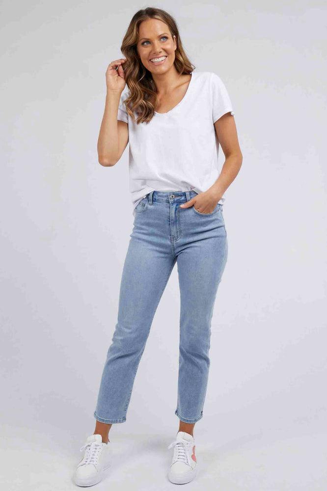 Elm Ada Straight Leg Jeans Light Blue Wash From BoxHill