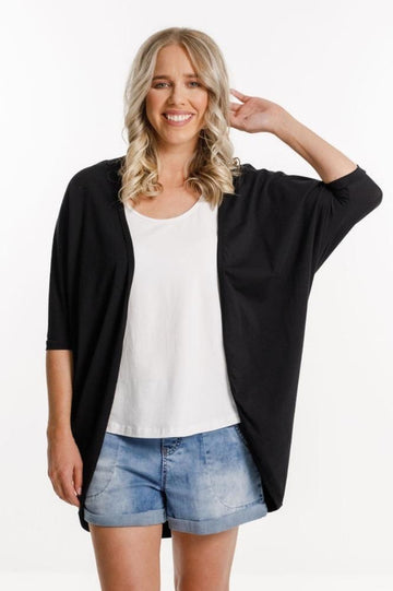 Home-Lee Summer Kimono Black From BoxHill