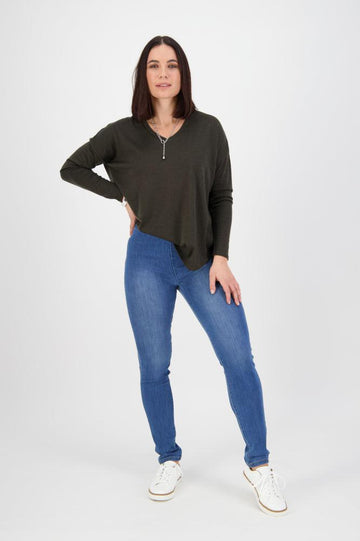 Vassalli Full Length Leggings Denim New Blue From BoxHill